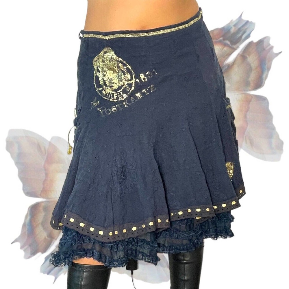 Cristina Capucci Lace Cargo Midi Skirt (M)